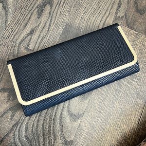 Aldo black and gold evening bag with gold chain